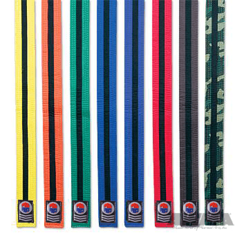 ProForce® II 1.75&quot Double Wrap Black Stripe Karate Belt