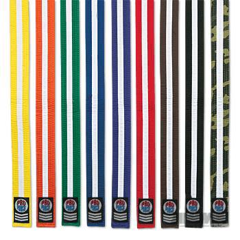 ProForce® II 1.75&quot Double Wrap White Stripe Karate Belt