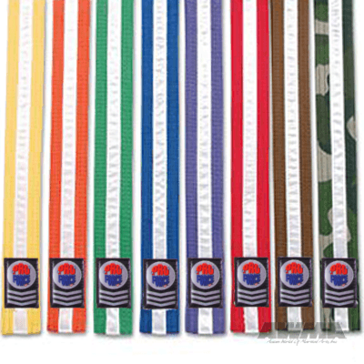 ProForce® 1.75&quot Double Wrap White Stripe Karate Belt