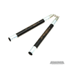 Demo II Black Practice Foam Nunchaku with Gold Dragon