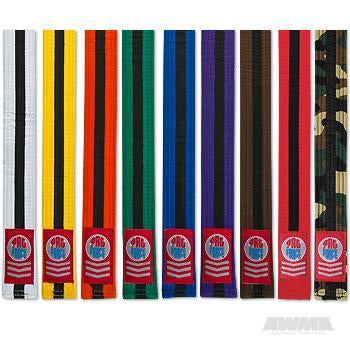 ProForce® 1.5&quot Double Wrap Black Stripe Karate Belt