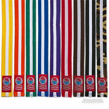 ProForce® 1.5&quot Double Wrap White Stripe Karate Belt