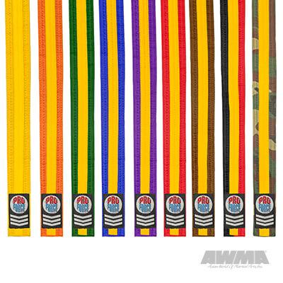 ProForce® 1.75&quot Single Wrap Gold Striped Karate Belt